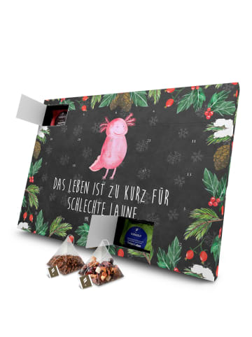Mr. & Mrs. Panda Tee Adventskalender Axolotl Glücklich mit Spruch in Kreidetafel