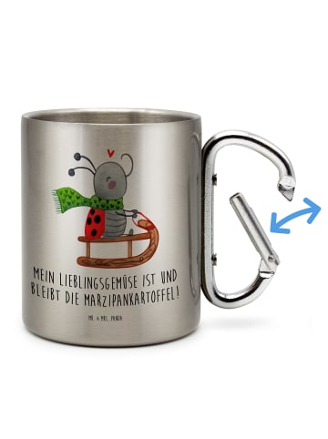 Mr. & Mrs. Panda Pott Smörle Rodeln mit Spruch in Silber