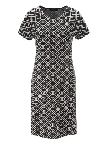 Aniston SELECTED Jerseykleid in schwarz-offwhite