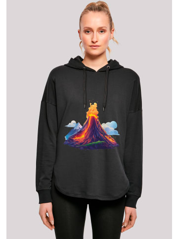 F4NT4STIC Oversized Hoodie Vulkanausbruch in schwarz