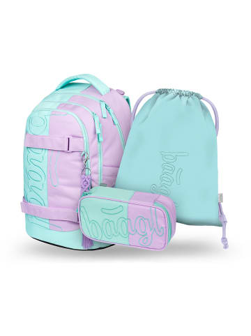 BAAGL 3-tlg. Set: Schulrucksack Skate max in Violett Sweet