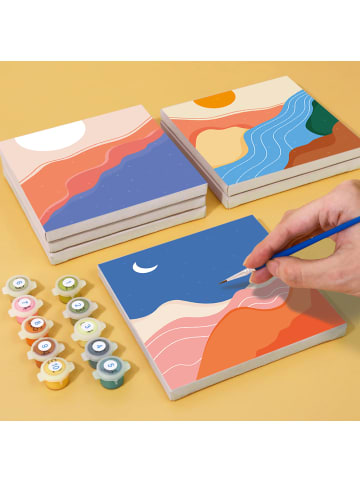 ARTNANAS Mini Malen nach Zahlen 6er Set-"Sonnenuntergang"