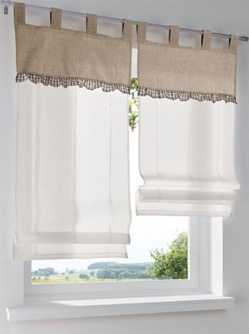 Heine Raffrollo in weiß-natur