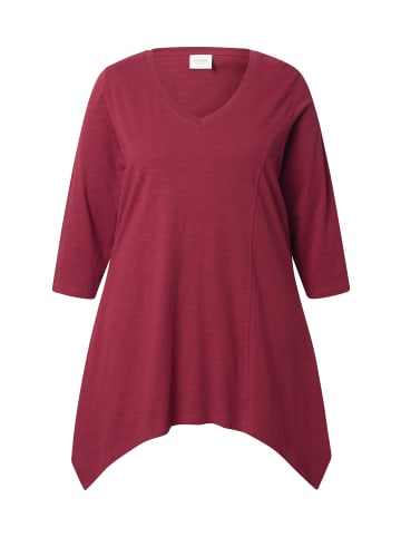 Ulla Popken Shirt in dunkel kirschrot