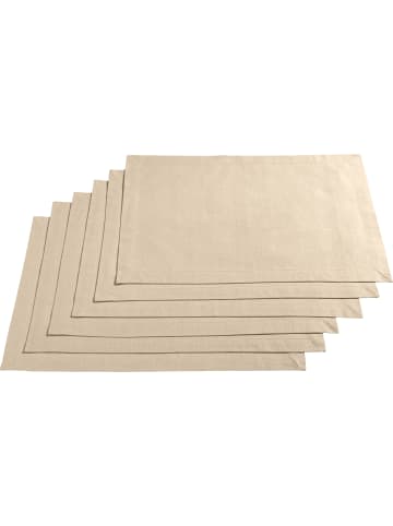 REDBEST Baumwolle Tischset 6er-Pack Seattle in beige