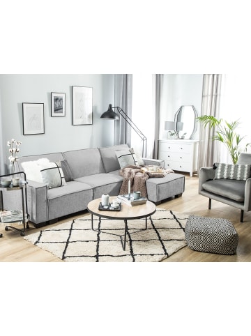 Beliani 2-tlg Ecksofa ROMEDAL in Grau/Schwarz linksseitig