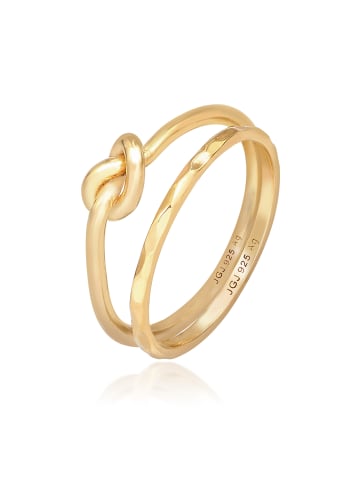 Elli Ring 925 Sterling Silber Knoten, Ring Set in Gold