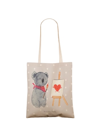 Mr. & Mrs. Panda Tote Bag Koala Künstler ohne Spruch in Grau Pastell