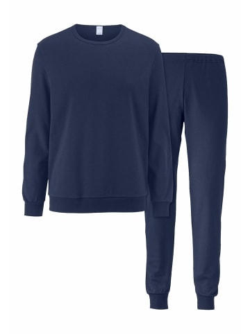 Hessnatur Hessnatur Pyjama PURE COTTON aus reiner Bio-Baumwolle in mitternachtsblau