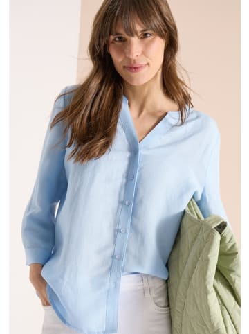 Cecil 3/4-Arm Bluse aus Leinenmix in Blau