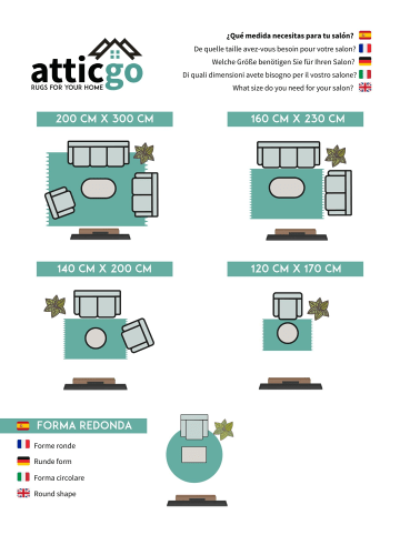 Atticgo Kurzflor-Teppich ANTHEA in mehrfarbig