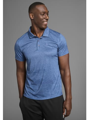 Bruno Banani Poloshirt in blau meliert