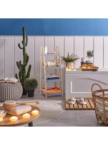 relaxdays Badregal in Grau - (B)36 x (H)98 x (T)34,5 cm