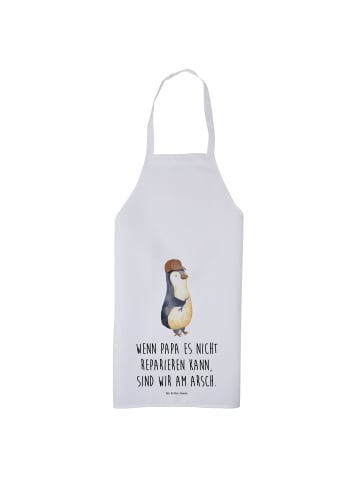 Mr. & Mrs. Panda Schürze Wenn Papa es nicht reparieren kann, sin... in Weiß