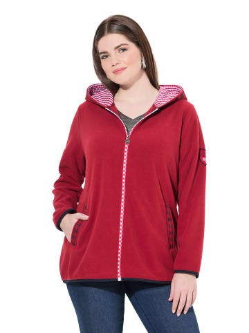 Ulla Popken Sweatjacke in marsalarot