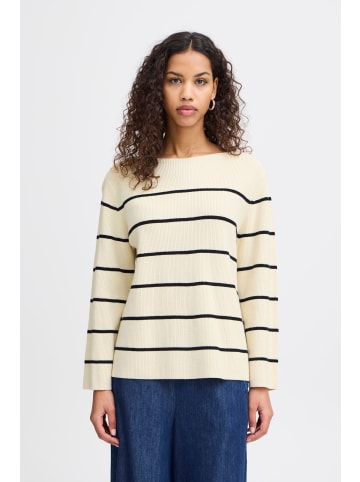 ICHI Strickpullover IHBOSTON LS6 20121505 moderner Strickpullover in Beige