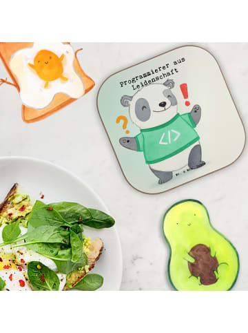 Mr. & Mrs. Panda Untersetzer für Gläser Programmierer Leidenscha... in Weiß