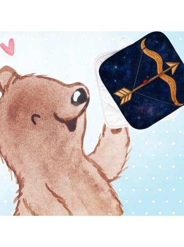 Mr. & Mrs. Panda Topflappen Sternzeichen Schütze Design ohne Spruch in Weiß