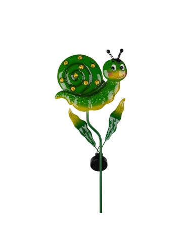 näve LED Solarleuchte "SNAILY" in grün - (L)24 cm x (B)3.5 cm x (H)90 cm