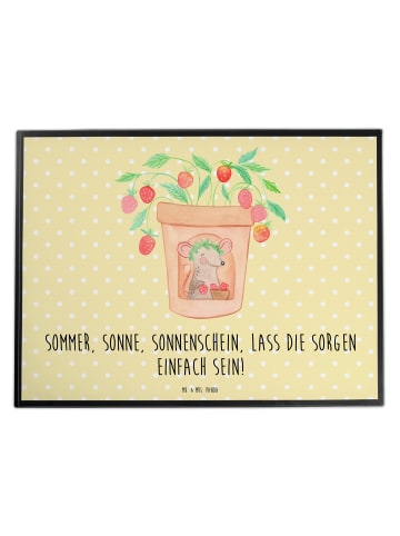 Mr. & Mrs. Panda tischpad Sommerfreude mit Spruch in Gelb Pastell