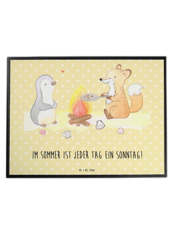 Mr. & Mrs. Panda Tischpad Sommer Sonntag mit Spruch in Gelb Pastell