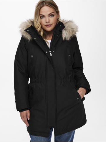 ONLY Carmakoma Parka Mantel Winter Jacke Große Übergröße Curvy Plus Size in Schwarz