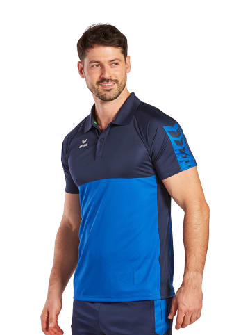 erima Six Wings Poloshirt in new royal/new navy