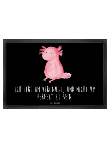 Mr. & Mrs. Panda Fußabstreifer Axolotl Niedlich mit Spruch in Schwarz