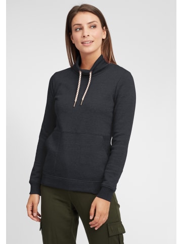 Oxmo Hoodie OXVimpa 21300545-ME Sweatpullover mit Tube-Kragen und kontrastreichem Kordelzug in Grau