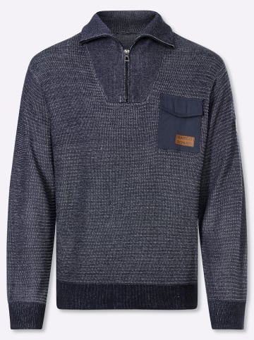 WITT WEIDEN Pullover in marine-ecru-meliert