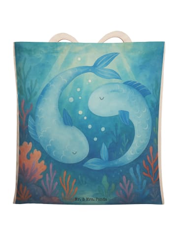 Mr. & Mrs. Panda Shopper Sternzeichen Fische Design ohne Spruch in Weiß