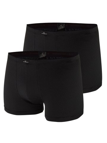 Götzburg Boxershorts 2er Pack in Schwarz / Grau gepunktet