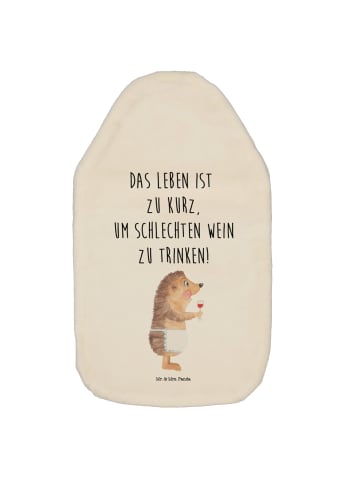 Mr. & Mrs. Panda Wärmekissen Igel Wein mit Spruch in Weiß