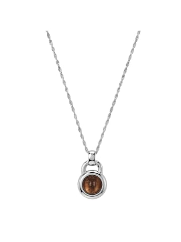 Kette mit Anhänger Edelstahl, IP silber in Silber
