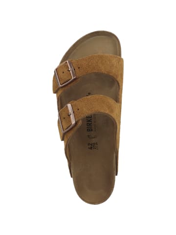 Birkenstock Sandale Arizona Veloursleder normal in hellbraun