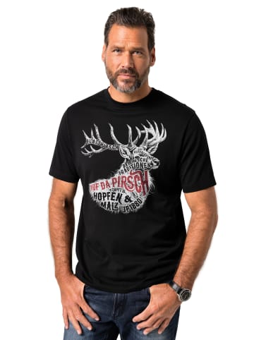 JP1880 Kurzarm T-Shirt in schwarz