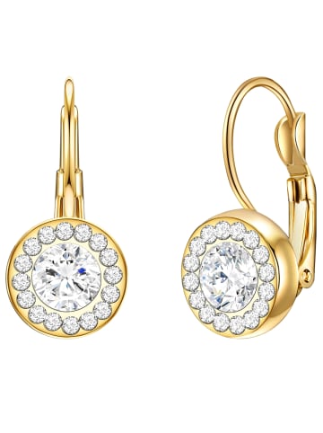 Lulu & Jane Ohrhänger Metall-Legierung Glaskristall in gelbgold