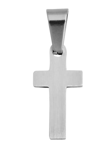 Adeliás Unisex Anhänger – Kreuz Kreuzanhänger aus Edelstahl in silber
