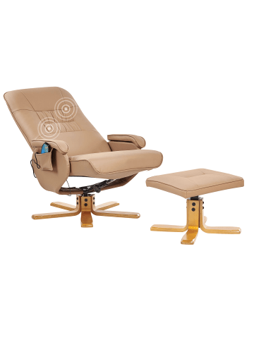 Beliani Fernsehsessel RELAXPRO in Braun - (W) 68 x (H) 98 x (L) 50 cm