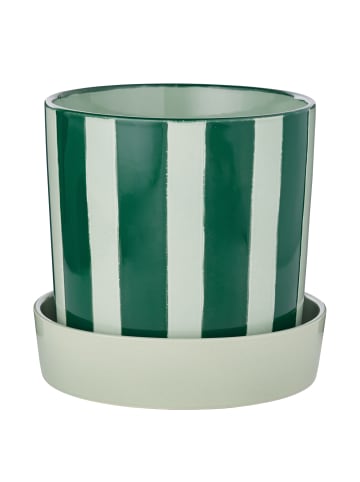 Butlers Blumentopf CIRCUS mit Teller in Grün