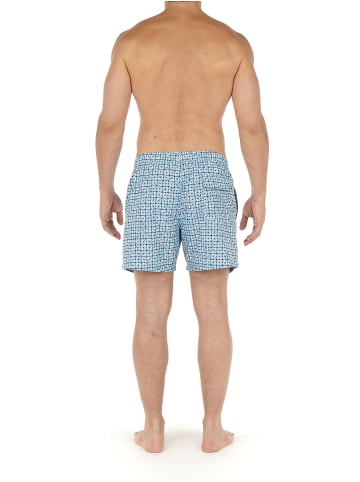 HOM Beach Boxer Ausmane in turquoise print