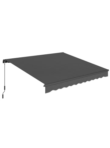 Outsunny Gelenkarmmarkise,350L x 300B cm,Dunkelgrau