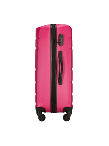 Wittchen Medium suitcase and cosmetic case made of textured in Pink