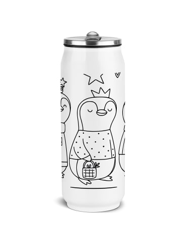 Mr. & Mrs. Panda Getränkedosen Trinkflasche Winterzeit Heilige d... in Weiß