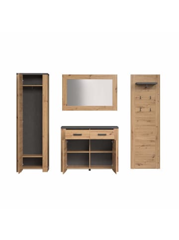 ebuy24 Garderobenmöbel Follow Eiche 270 x 35 cm