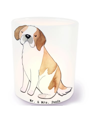 Mr. & Mrs. Panda Kerze Saint Bernard Lebensretter ohne Spruch in Transparent