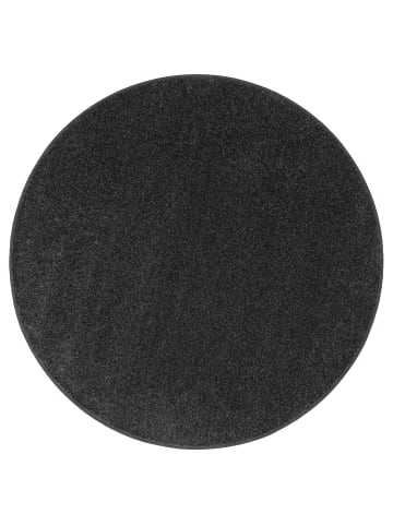 Snapstyle Hochflor-Teppich Mona Rund in anthrazit