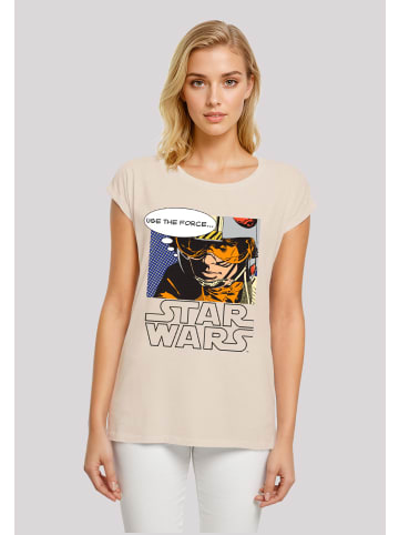 F4NT4STIC Extended Shoulder T-Shirt Star Wars Use the Force in Whitesand