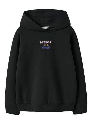 name it Hoodie NKFOFINA LS NREG WH SWE BRU in black