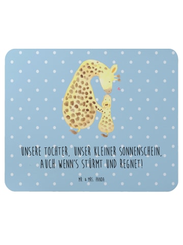 Mr. & Mrs. Panda Mousepad Tochter Sonnenschein mit Spruch in Blau Pastell